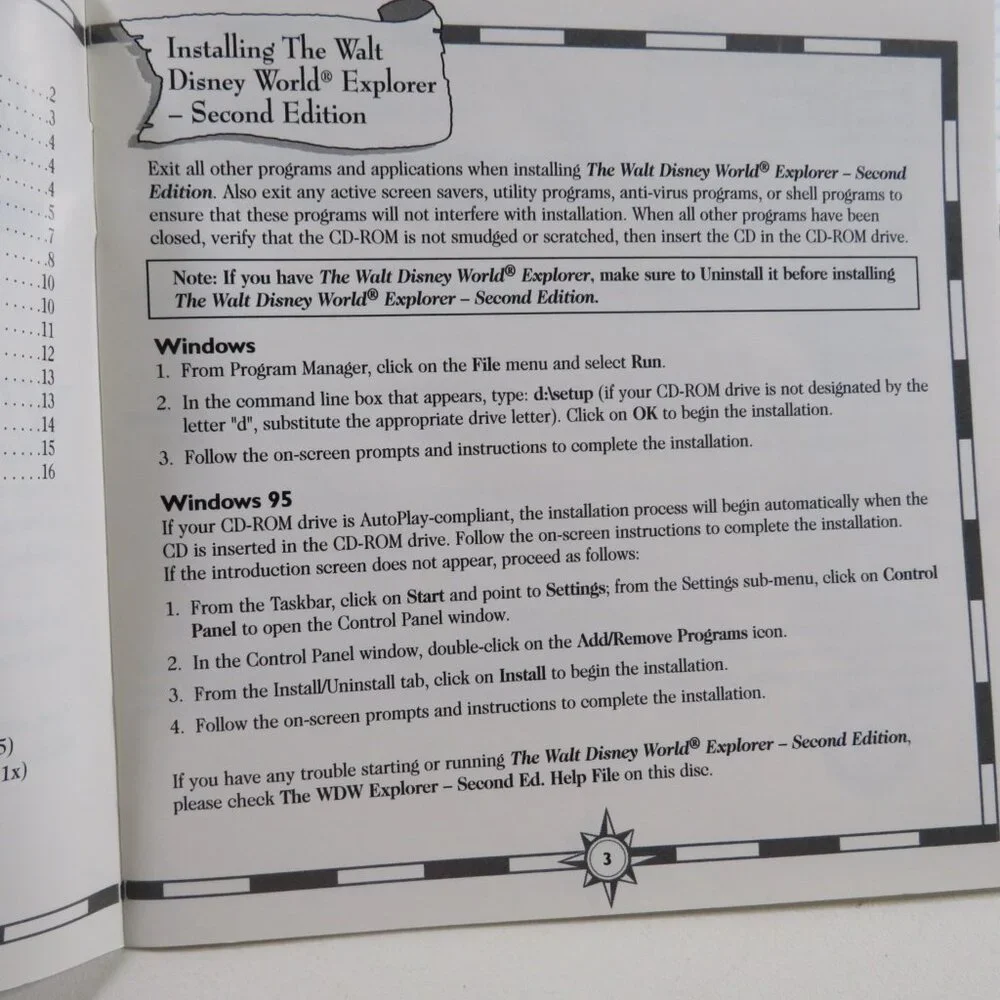 Walt Disney World EXPLORER  Computer Game OUT OF DATE SOFTWARE